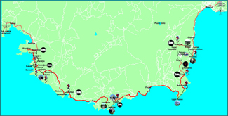 Lycian Way Accommodation Map